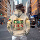 Haile Selassie I Ethiopia Hoodie with King of Kings and Conquering Lion Cloud Rays and Regal Portrait