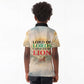 Haile Selassie I Ethiopia Kid Polo Shirt with King of Kings and Conquering Lion Cloud Rays and Regal Portrait