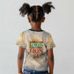 Haile Selassie I Ethiopia Kid T shirt with King of Kings and Conquering Lion Cloud Rays and Regal Portrait