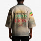 Haile Selassie I Ethiopia Kimono with King of Kings and Conquering Lion Cloud Rays and Regal Portrait