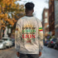 Haile Selassie I Ethiopia Long Sleeve Shirt with King of Kings and Conquering Lion Cloud Rays and Regal Portrait