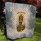 Haile Selassie I Ethiopia Quilt with King of Kings and Conquering Lion Cloud Rays and Regal Portrait - African Pride