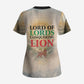 Haile Selassie I Ethiopia Scrub Top with King of Kings and Conquering Lion Cloud Rays and Regal Portrait