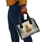 Haile Selassie I Ethiopia Shoulder Handbag with King of Kings and Conquering Lion Cloud Rays and Regal Portrait - African Pride