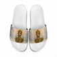 Haile Selassie I Ethiopia Slide Sandals with King of Kings and Conquering Lion Cloud Rays and Regal Portrait - African Pride
