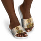 Haile Selassie I Ethiopia Slide Sandals with King of Kings and Conquering Lion Cloud Rays and Regal Portrait - African Pride