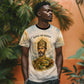 Haile Selassie I Ethiopia T-Shirt - King of Kings Conquering Lion Cloud Rays and Regal Portrait TS04