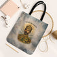 Haile Selassie I Ethiopia Tote Bag with King of Kings and Conquering Lion Cloud Rays and Regal Portrait - African Pride