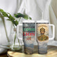 Haile Selassie I Ethiopia Tumbler With Handle with King of Kings and Conquering Lion Cloud Rays and Regal Portrait - African Pride