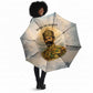 Haile Selassie I Ethiopia Umbrella with King of Kings and Conquering Lion Cloud Rays and Regal Portrait - African Pride