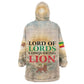 Haile Selassie I Ethiopia Wearable Blanket Hoodie with King of Kings and Conquering Lion Cloud Rays and Regal Portrait