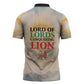 Haile Selassie I Ethiopia Zipper Polo Shirt with King of Kings and Conquering Lion Cloud Rays and Regal Portrait