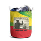 Ethiopia Haile Selassie I Laundry Basket with Addis Ababa 1963 Speech Quote Pan-African Flag Colors and Kente Pattern - African Pride