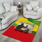 Ethiopia Haile Selassie I Area Rug with Addis Ababa 1963 Speech Quote Pan-African Flag Colors and Kente Pattern - African Pride