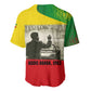 Ethiopia Haile Selassie I Baseball Jersey with Addis Ababa 1963 Speech Quote Pan-African Flag Colors and Kente Pattern