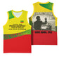 Ethiopia Haile Selassie I Basketball Jersey with Addis Ababa 1963 Speech Quote Pan-African Flag Colors and Kente Pattern - African Pride