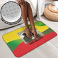 Ethiopia Haile Selassie I Bathroom Set with Addis Ababa 1963 Speech Quote Pan-African Flag Colors and Kente Pattern - African Pride