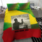 Ethiopia Haile Selassie I Bedding Set with Addis Ababa 1963 Speech Quote Pan-African Flag Colors and Kente Pattern - African Pride