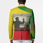 Ethiopia Haile Selassie I Blazer with Addis Ababa 1963 Speech Quote Pan-African Flag Colors and Kente Pattern