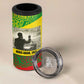 Ethiopia Haile Selassie I 4 in 1 Can Cooler Tumbler with Addis Ababa 1963 Speech Quote Pan-African Flag Colors and Kente Pattern - African Pride