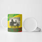 Ethiopia Haile Selassie I Ceramic Mug with Addis Ababa 1963 Speech Quote Pan-African Flag Colors and Kente Pattern - African Pride
