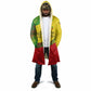 Ethiopia Haile Selassie I Cloak with Addis Ababa 1963 Speech Quote Pan-African Flag Colors and Kente Pattern