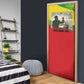 Ethiopia Haile Selassie I Door Cover with Addis Ababa 1963 Speech Quote Pan-African Flag Colors and Kente Pattern - African Pride