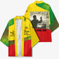 Ethiopia Haile Selassie I Kimono with Addis Ababa 1963 Speech Quote Pan-African Flag Colors and Kente Pattern