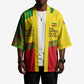 Ethiopia Haile Selassie I Kimono with Addis Ababa 1963 Speech Quote Pan-African Flag Colors and Kente Pattern