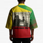 Ethiopia Haile Selassie I Kimono with Addis Ababa 1963 Speech Quote Pan-African Flag Colors and Kente Pattern