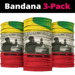 Ethiopia Haile Selassie I Neck Gaiter with Addis Ababa 1963 Speech Quote Pan-African Flag Colors and Kente Pattern - African Pride