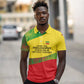 Ethiopia Haile Selassie I Polo Shirt with Addis Ababa 1963 Speech Quote Pan-African Flag Colors and Kente Pattern - African Pride