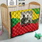 Ethiopia Haile Selassie I Quilt with Addis Ababa 1963 Speech Quote Pan-African Flag Colors and Kente Pattern - African Pride