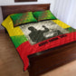 Ethiopia Haile Selassie I Quilt Bed Set with Addis Ababa 1963 Speech Quote Pan-African Flag Colors and Kente Pattern - African Pride