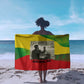 Ethiopia Haile Selassie I Sarong with Addis Ababa 1963 Speech Quote Pan-African Flag Colors and Kente Pattern - African Pride