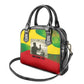 Ethiopia Haile Selassie I Shoulder Handbag with Addis Ababa 1963 Speech Quote Pan-African Flag Colors and Kente Pattern - African Pride