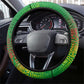 Ethiopia Haile Selassie I Steering Wheel Cover with Addis Ababa 1963 Speech Quote Pan-African Flag Colors and Kente Pattern - African Pride