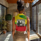 Ethiopia Haile Selassie I Women Sleeveless Polo Shirt with Addis Ababa 1963 Speech Quote Pan-African Flag Colors and Kente Pattern
