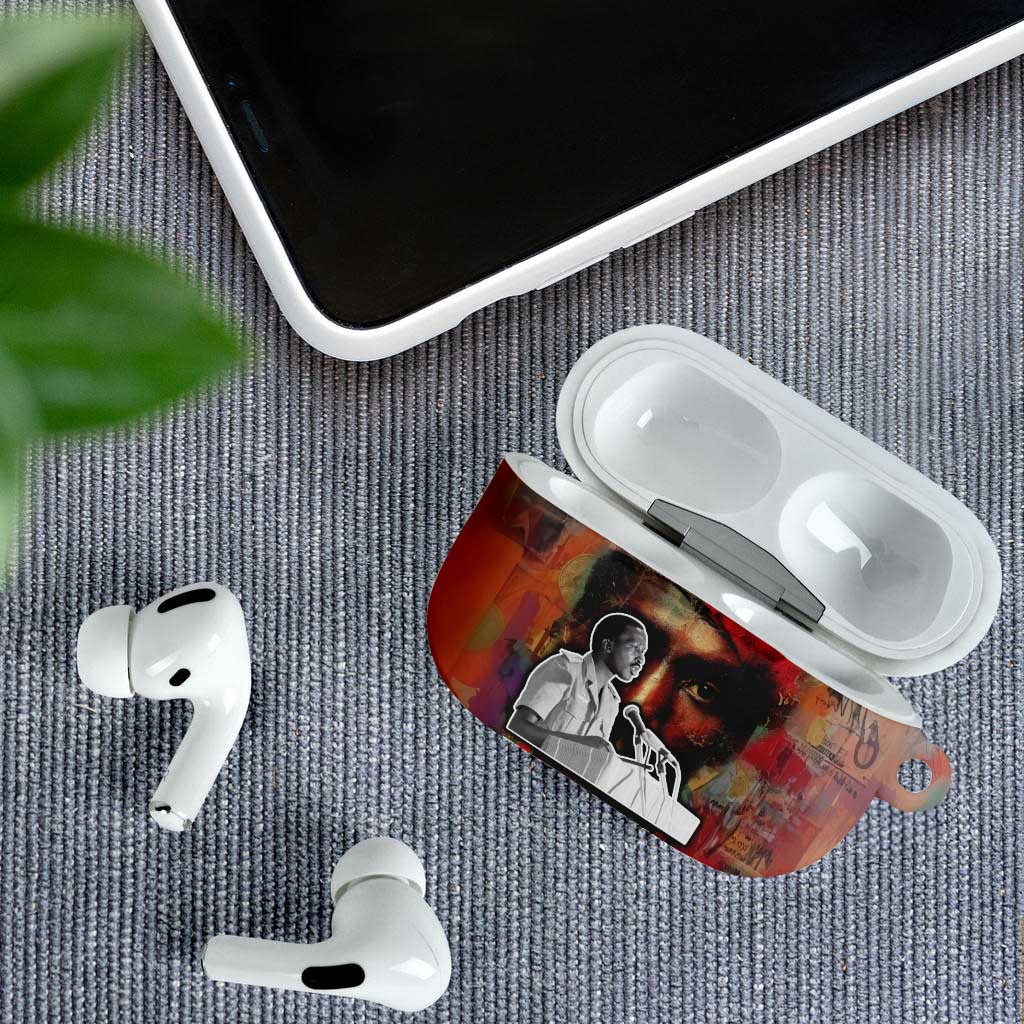 Thomas Sankara Burkina Faso AirPods Case with Bold Portrait and The Upright Man Tribute Design - African Pride