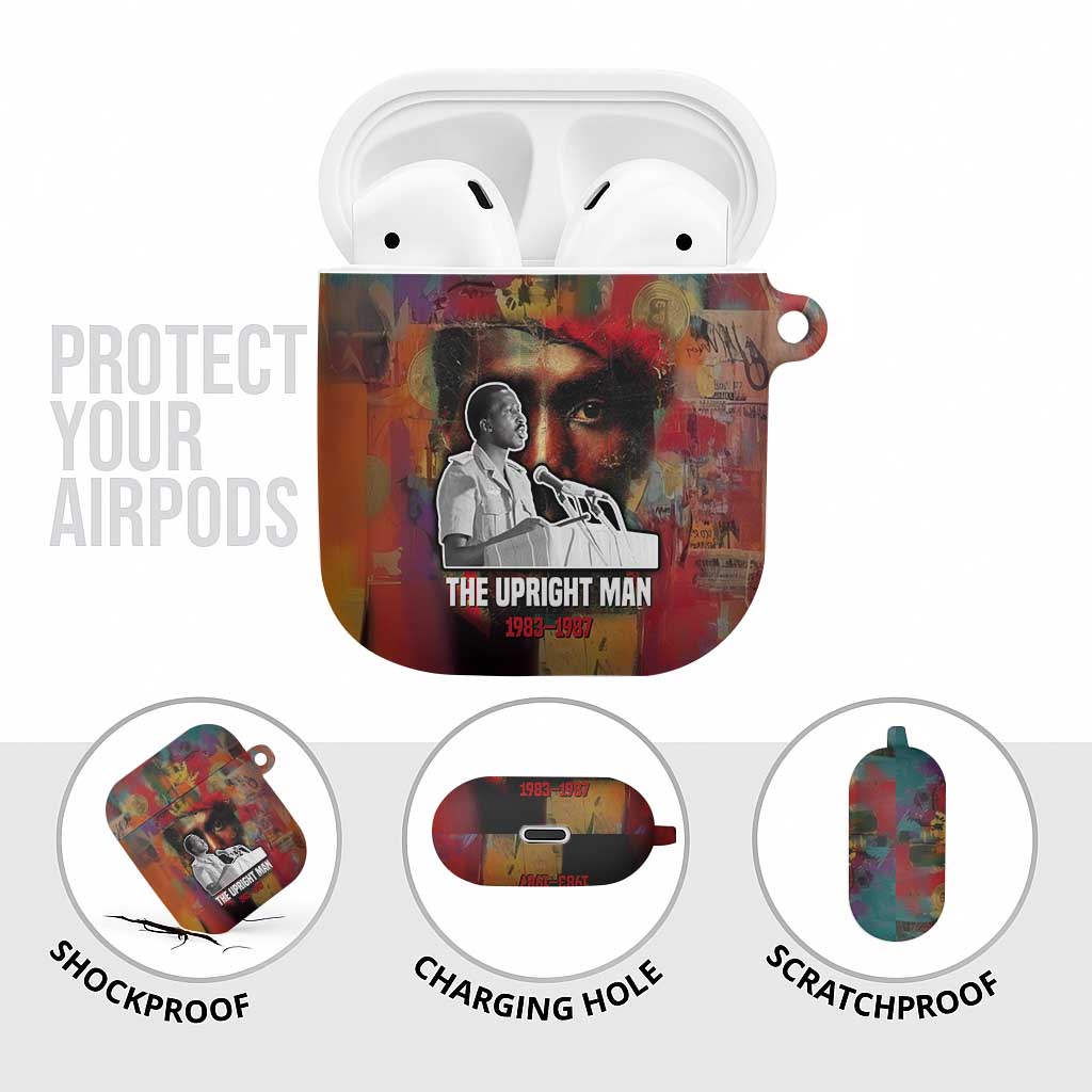 Thomas Sankara Burkina Faso AirPods Case with Bold Portrait and The Upright Man Tribute Design - African Pride