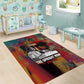Thomas Sankara Burkina Faso Area Rug with Bold Portrait and The Upright Man Tribute Design - African Pride