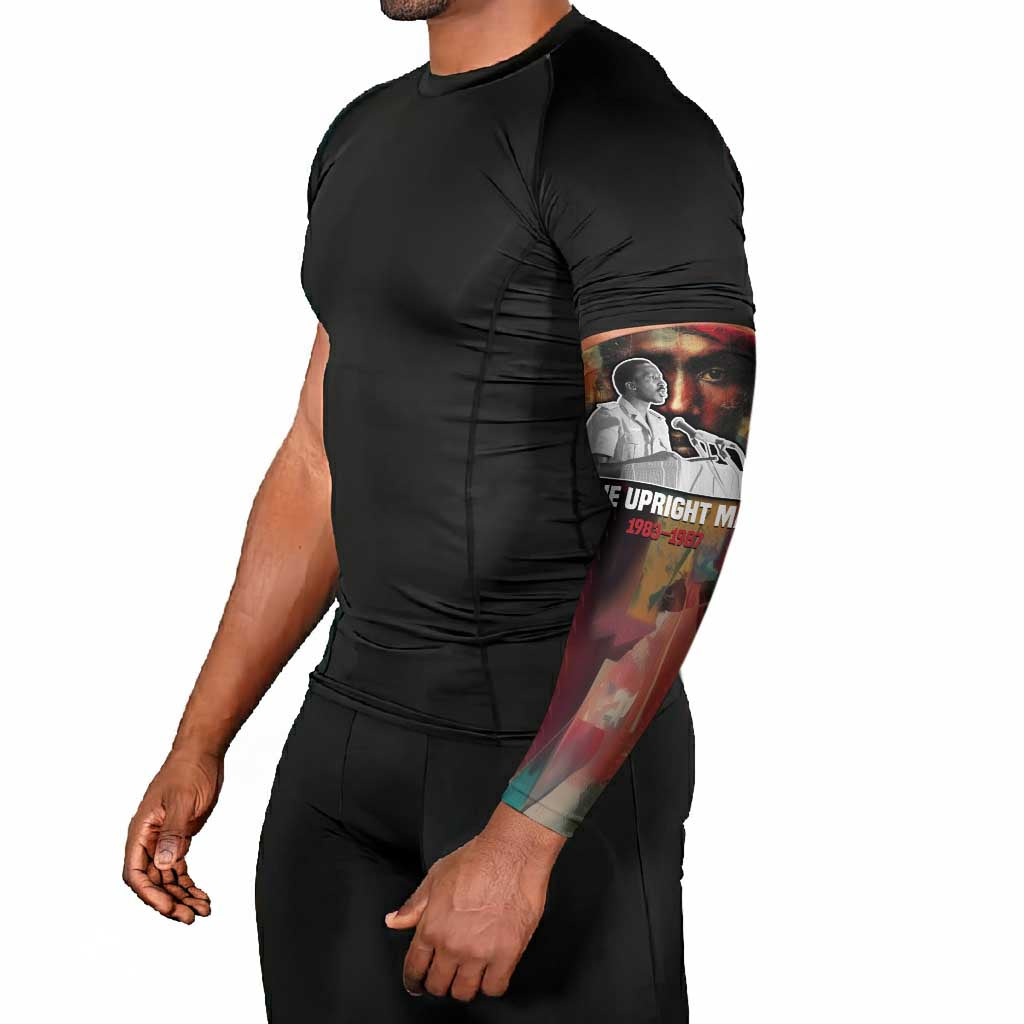 Thomas Sankara Burkina Faso Arm Sleeves with Bold Portrait and The Upright Man Tribute Design - African Pride