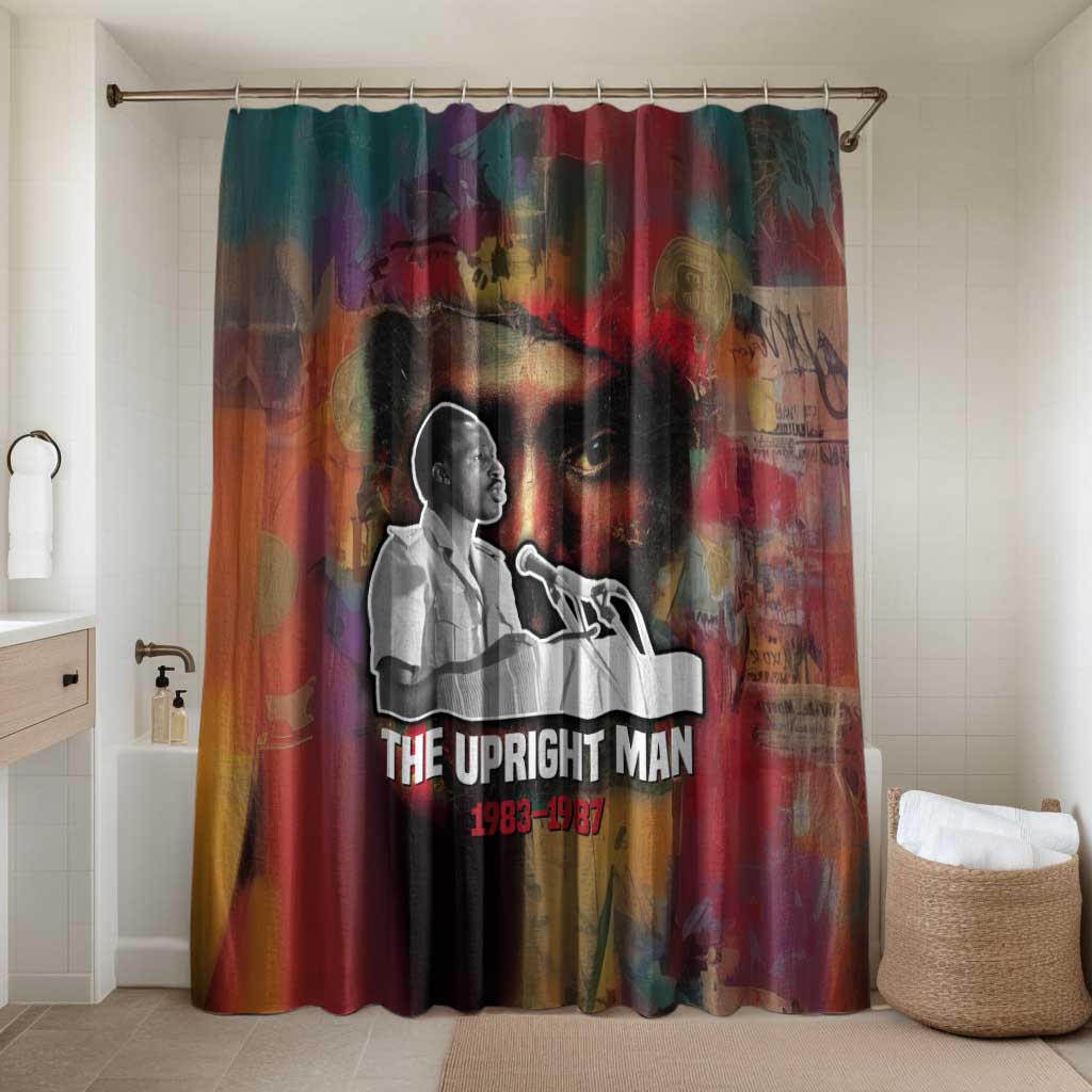 Thomas Sankara Burkina Faso Bathroom Set with Bold Portrait and The Upright Man Tribute Design - African Pride