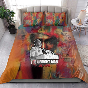 Thomas Sankara Burkina Faso Bedding Set with Bold Portrait and The Upright Man Tribute Design - African Pride