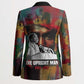 Thomas Sankara Burkina Faso Blazer with Bold Portrait and The Upright Man Tribute Design - African Pride