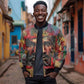 Thomas Sankara Burkina Faso Bomber Jacket with Bold Portrait and The Upright Man Tribute Design - African Pride