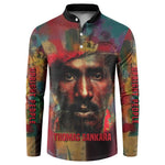 Thomas Sankara Burkina Faso Button Sweatshirt with Bold Portrait and The Upright Man Tribute Design