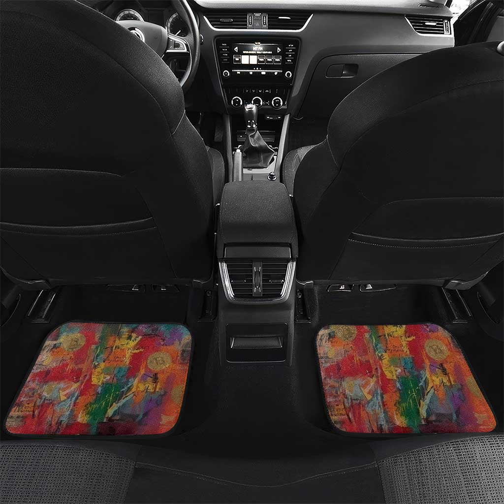 Thomas Sankara Burkina Faso Car Mats with Bold Portrait and The Upright Man Tribute Design - African Pride