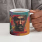 Thomas Sankara Burkina Faso Ceramic Mug with Bold Portrait and The Upright Man Tribute Design - African Pride