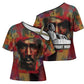 Thomas Sankara Burkina Faso Cross Shoulder Shirt with Bold Portrait and The Upright Man Tribute Design - African Pride